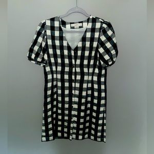The Loft Linen Gingham Dress